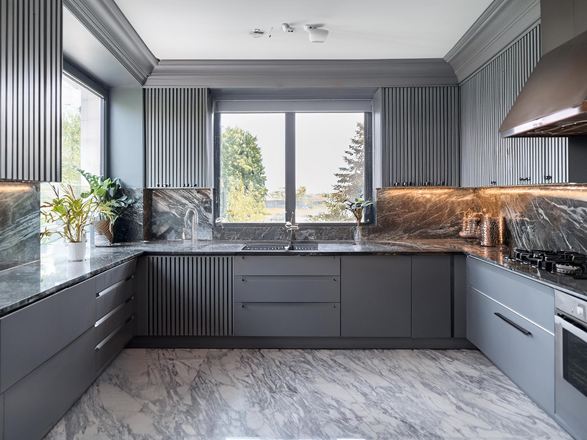 Magazin grauer Marmor 