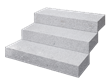 Blockstufen Granit Silver Classico freigestellt