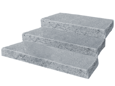 Blockstufen Kalkstein Java Blue freigestellt