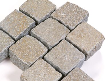 Pflastersteine Kalkstein Java Sand Detail