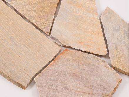 Polygonalplatten Quarzit Rio Dorado Gelb