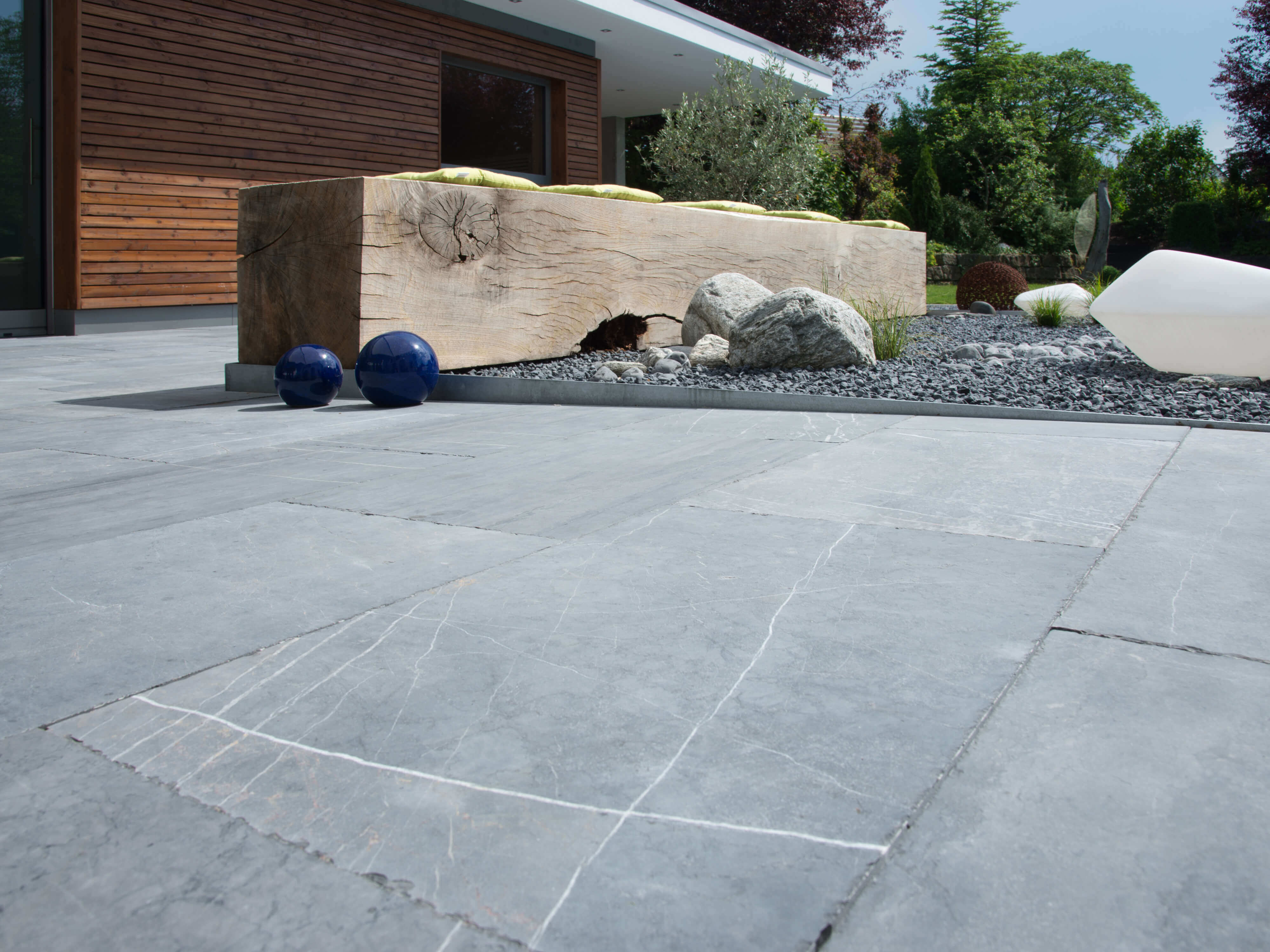 Kalksteinplatten Blaustein Azur Stonenaturelle