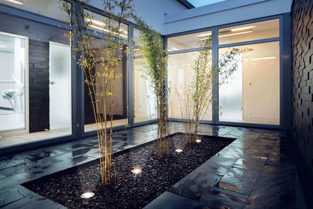 Innenhof mit Schiefer Black Rustic