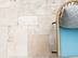 Travertinplatten Rustic Stuhl von oben