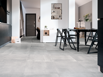 Küche mit Betonoptik-Fliesen Pure Clay