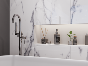 PerlaBiancaintBrilliantWhite Badezimmer Nahaufname Large