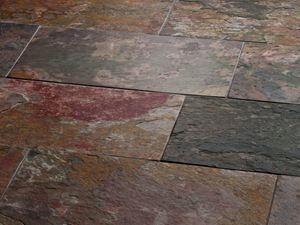 Schiefer-Fliesen Peacock Multi Color seitliche Nahaufnahme