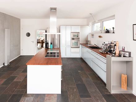 Schiefer-Fliesen Peacock in einer hochmodernen Küche