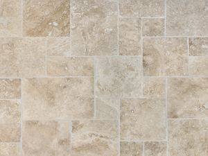 Fliesen Travertin Ivory-Cream von oben