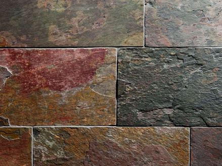 Schiefer-Fliesen Peacock Multi Color, Frontalaufnahme