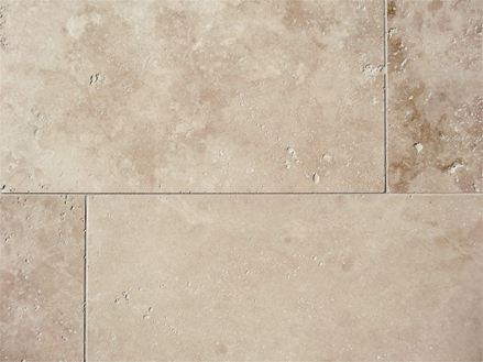 Travertin-Fliesen Medium Line, unverfugt, Frontalaufnahme