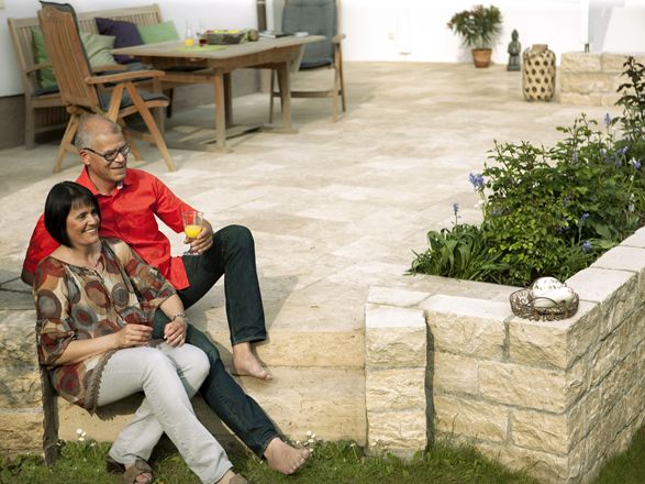 Kundenfoto: Travertin Medium SELECT Terrasse Paar auf Treppe